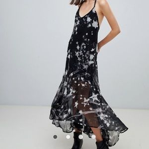 NWT religion printed maxi dress-wish print